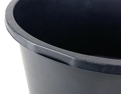 Mörtelkübel 90L schwarz, rund mit L-Skala - Robuster Mörtelkübel mit 90L Volumen, ideal für Bau- und Renovierungsprojekte, mit praktischer L-Skala für präzises Mischen.