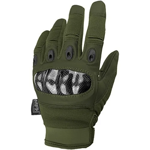 MFH Mission Handschuhe OD Grün Größe M - Arbeits- & Schutzkleidung: Strapazierfähige, atmungsaktive Handschuhe mit luftigen Löchern und Gummiverschluss für perfekten Sitz. Ideal für Outdoor-Sportarten, Wandern und Gartenarbeit.
