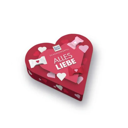 Ritter Sport Mini Schokowürfel Mischung Herzbox Packung 119g