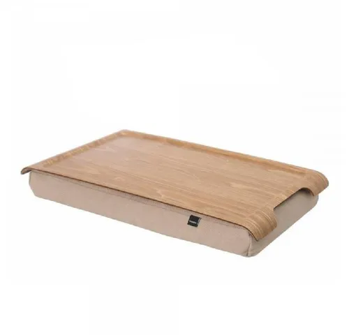 Bosign Laptop Tablett Knietablett Mini Laptray Natur-Weide - Laptoptische aus natürlichem Weidenmaterial, ideal für bequemes Arbeiten im Bett oder auf der Couch.
