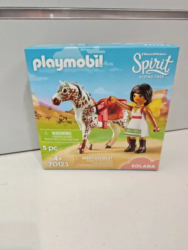 PLAYMOBIL 70123 Spirit - Voltigieren mit Solana - Spielfigur Spielsets: Erlebe Abenteuer mit Solana beim Voltigieren, ideal für Kinderhände und robust für täglichen Spielspaß!