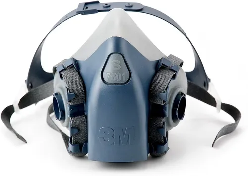 3M™ Halbmasken Serie 7500, Atemschutzmaske, Maskenkörper 7501, Größe S - Mundschutz, Schutzklasse FFP3 für optimalen Atemschutz bei der Arbeit oder in belasteten Umgebungen.
