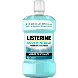 LISTERINE Cool Mint Mild Mundspülung 500 ml - Alkoholfreie Mundspülung für effektive Mundhygiene, mild im Geschmack und ideal für Kinder ab 6 Jahren. Entfernt Bakterien und reduziert Zahnbelag.