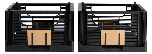 Schou Allzweckkiste Klappkiste 2tlg. schwarz DAY - Praktisches 2-teiliges Set aus klappbaren Aufbewahrungskisten, ideal zur optimalen Organisation. Robustes Kunststoffmaterial sorgt für Langlebigkeit und Flexibilität im Einsatz.