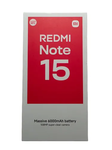 Xiaomi Redmi Note 15 6+128 Smartphone – 108 MP Kamera & 6,7 Zoll Display - Handliches Smartphone mit 128 GB Speicher, ideal für Fotografie und Multimedia. Genieß schnelles LTE und WLAN, sichere Entsperrung per Fingerabdrucksensor und vielseitige Anschlussmöglichkeiten.