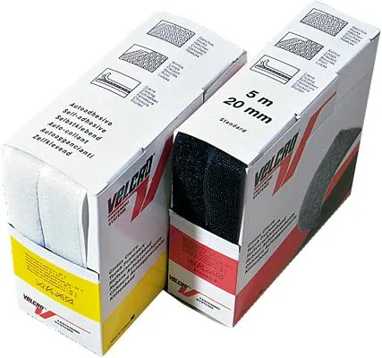 Velcro Haken und Flausch, selbstklebend, schwarz, 5m