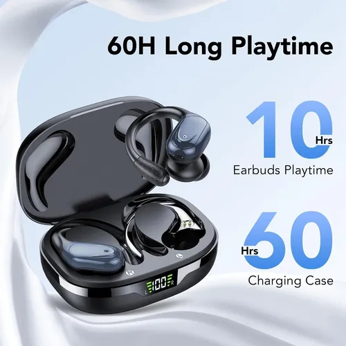 CASCHO Bluetooth Kopfhörer Sport – Kabellose In-Ear Kopfhörer mit 60 Std. Spielzeit - Genießen Sie 60 Std. Musikgenuss mit den CASCHO Bluetooth Kopfhörern. Dank IPX7 Schutz sind sie ideal für den Sport, während die ENC-Technologie für klare Anrufe sorgt. Perfekte Passform mit verschiedenen Ohrstöpseln.