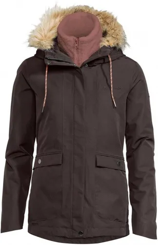 VAUDE Womens Kilia 3in1 Jacket II pecan brown - Größe 44 Damen