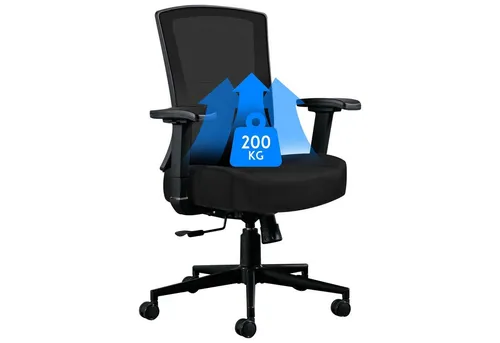 SeedWave Ergonomischer Bürostuhl mit Lordosenstütze - Bürostuhl mit 200KG Belastbarkeit und atmungsaktivem Mesh für maximalen Komfort, ideal für lange Arbeitsstunden im Büro oder Home Office.