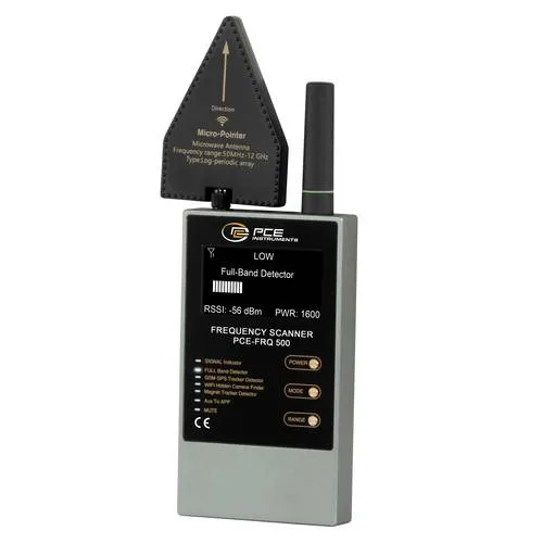 PCE Instruments Wanzenfinder PCE-FRQ 500 - Sonstige Messtechnik, schützt Ihre Privatsphäre mit einem breiten Frequenzbereich von 50 MHz bis 8 GHz und einfacher Handhabung für die schnelle Erkennung versteckter Überwachungsgeräte.