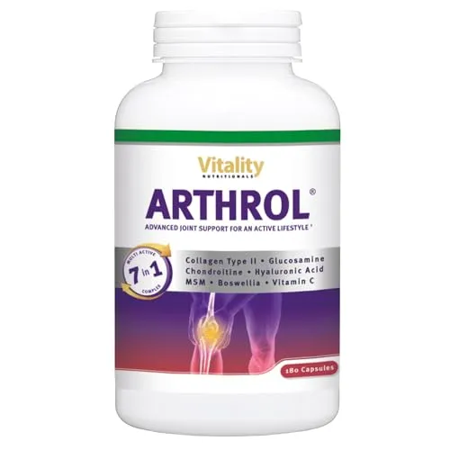 ARTHROL Gelenkkapseln Hochdosiert mit MSM und Kollagen - Hochdosierte Gelenkkapseln mit geprüfter Qualität, enthalten wertvolle Aminosäuren für die Unterstützung der Gelenkgesundheit. Frei von Zusatzstoffen und Allergenen.