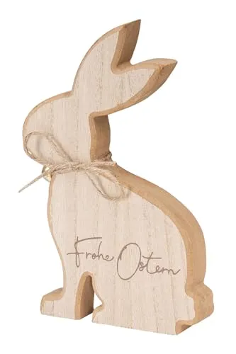 Levandeo® Osterhase - Frohe Ostern Deko Hase aus MDF Holz, 20 cm - Charmante Tischdeko für Ostern, gefertigt aus nachhaltigem MDF Holz, verleiht Ihrem Zuhause festliche Stimmung.