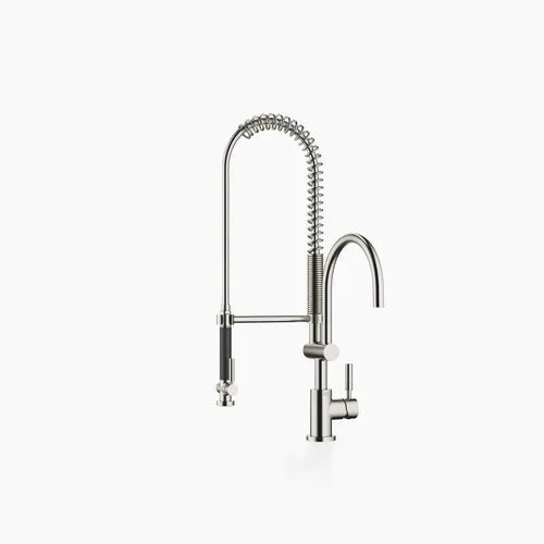 Dornbracht Tara Classic Profi Hochdruckarmatur Platin Gebürstet - Eleganter Einhandmischer in platin gebürsteter Optik, ideal für moderne Küchen und Badezimmer.