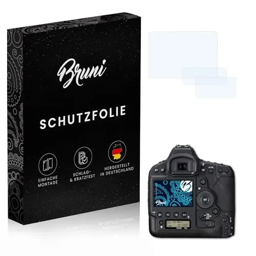 Bruni Schutzfolie kompatibel mit Canon EOS 1D X Mark II Folie, glasklare Displayschutzfolie (2er Set)