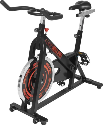 GORILLA SPORTS® Heimtrainer Fahrrad - Ergometer mit 13kg Schwungrad - Fahrradergometer für effektives Ausdauertraining Zuhause, stufenloser Widerstand und verstellbarer Sitz sorgen für individuellen Komfort und optimale Leistung.