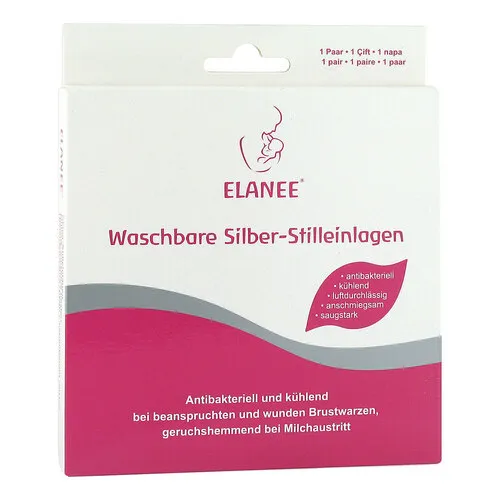 Elanee Stilleinlagen Silber waschbar  2 St