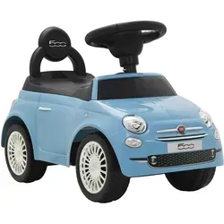 vidaXL Rutschauto Fiat 500, blau - Offiziell lizensiertes Rutschauto für Kleinkinder ab 1 Jahr, mit Kippschutz und griffigem Lenkrad – sicherer Fahrspaß im ikonischen Design!