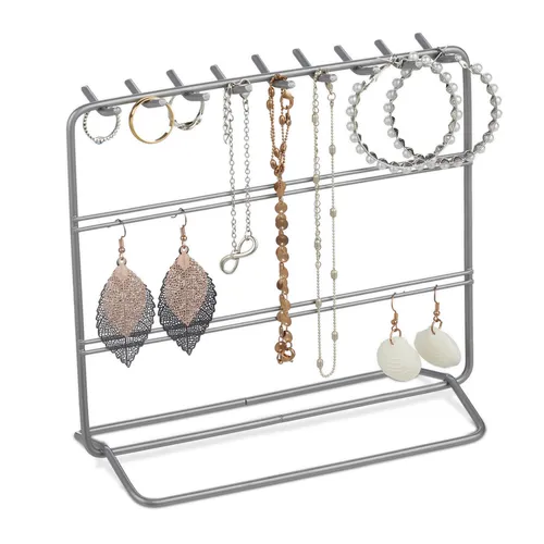 Schmuckständer Metall Ohrringständer Ketten Halterung Schmuck Organizer stehend