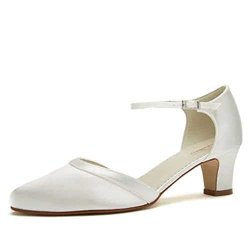 Rainbow Club Damen Brautschuhe Anika - Two Peace Pumps, Ivory/Creme, Gr.-40 (UK 7)