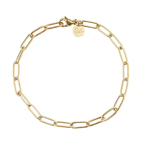 GD GOOD.designs Gliederarmband Gold für Damen mit 18K Vergoldung - Wasserfest - Feingliedrige Armkette aus Edelstahl I Größenverstellbare Gliederkette