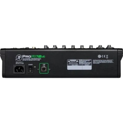 Mackie PROFX12V3 - 12-Kanal Mischpult - Mischpulte für Bands und Content Creators, mit Onyx-Vorverstärkern für hochwertige Aufnahmen und umfangreicher Kontrolle durch Kompressor und 3-Band-Equalizer.