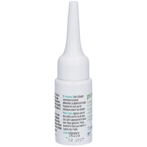 proAuris Ohrentropfen für Hunde 20 ml - Ohrentropfen für Hunde zur Pflege des Gehörgangs mit lebenden Milchsäurebakterien und natürlichen Inhaltsstoffen. Unterstützt die Balance des Ohrmikrobioms und ist ideal für empfindliche Ohren.