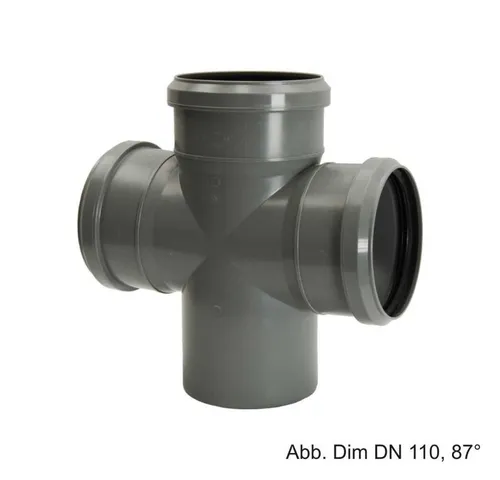 Ostendorf Kunststoffe Wasserrohr HT-Doppelabzweig DN 110-110-110-87°