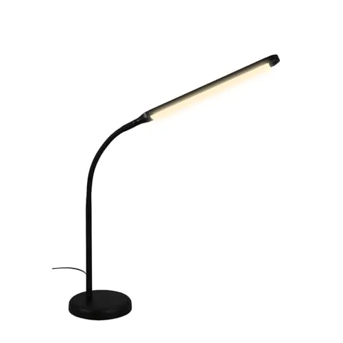 BRILONER – LED Nachttischlampe Touch Dimmbar, Schreibtischlampe LED, Tischlampe, Leselampe für Home Office, 4 Stufig Dimmbar, Schwarz