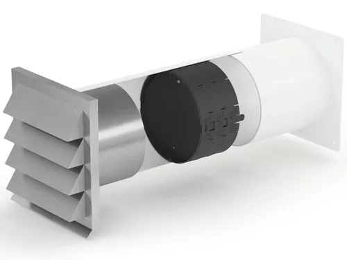 NABER E-Jal 150 Mauerkasten inkl. THERMOBOX - Dunstabzugshauben-Zubehör mit innovativer THERMOBOX für höchste Energieeffizienz und Wärmedämmung, U-Wert von nur 2,2 W/(m2K) reduziert Wärmeverluste.