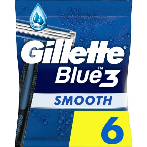 Gillette Blue3 Smooth Nassrasierer - Präziser Nassrasierer mit 3 Klingen für eine gründliche und sanfte Rasur, ideal für empfindliche Haut.