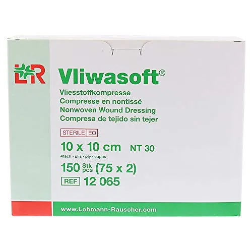 VLIWASOFT Vlieskompressen steril 10x10 cm 4l. 150 St