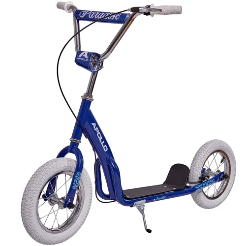 Apollo Scooter Retro Scooter Paradise City Roller - Roller/Kickboards mit 12,5 Zoll Luftreifen, ideal für Kinder und Jugendliche, extra breite Trittfläche für mehr Sicherheit und Komfort.