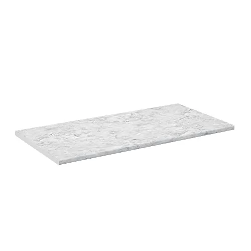 Vicco Unterschrank R-Line, Marmor Weiß, 120 cm - Unterschrank mit modernem Marmor-Design, bietet viel Stauraum und ist ideal für stilvolle Badezimmer oder Küchen.
