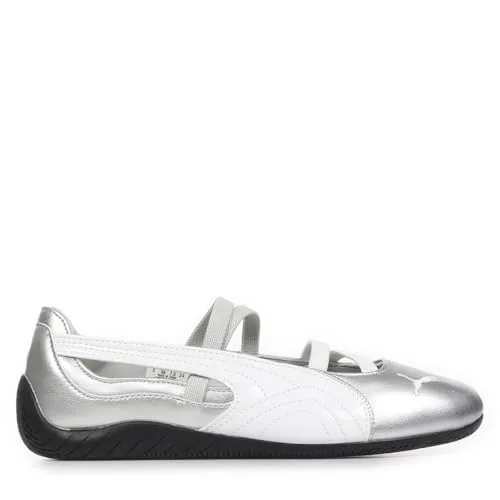 PUMA SPEEDCAT METALLI Silber - Größe 40 - Puma Speedcat Ballet Silver für Damen: Sportlich-eleganter Look mit motorsport-inspiriertem Design. Bequeme Passform und griffige Außensohle – ideal für den Alltag und vielseitig kombinierbar.