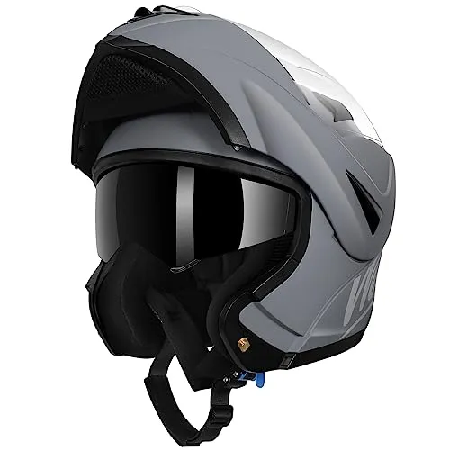 Westt Klapphelm Motorrad ECE 22.06 Zertifiziert – Integralhelm mit Sonnenblende & Visier, Motorradhelm für Damen & Herren, Jethelm mit Kinnschutz, waschbares Innenfutter, für Roller, Scooter & Moped