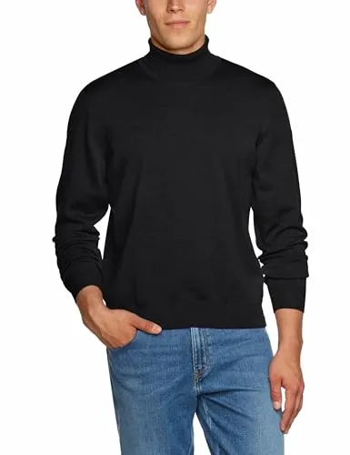 MAERZ Muenchen Strickpullover mit Rollkragen in Anthrazit, Größe 58 - Hochwertiger Herren Pullover aus reiner Schurwolle, ideal für kühle Tage. Der Rollkragen und der gerade Schnitt bieten Komfort und stilvolle Schlichtheit.