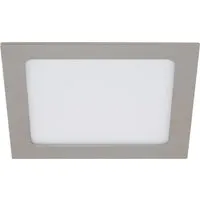 Briloner LED-Einbauleuchte 17x17x2,9cm matt-nickel (7186-012) - Deckenleuchte mit IP44 Schutzklasse, ideal für feuchte Räume. Inkl. 12W LED-Platine mit 1200 Lumen und einer Lebensdauer von 25.000 Stunden.