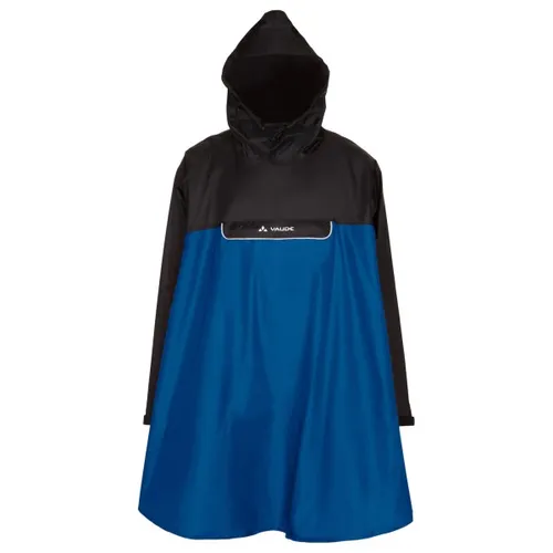 VAUDE Regenponcho Valero Poncho (1-St) grün S - Wasserdichter Regenponcho mit Kapuze, ideal für Outdoor-Aktivitäten. Der leichte Hardshell-Stoff sorgt für optimalen Schutz bei Regen und Wind.