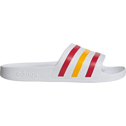 adidas Adilette Aqua Slides ftwr white-team power red 2-crew yellow (01F7) 12 - Die adidas Adilette Aqua Slides bieten einen stilvollen Look für Freizeit und Wassersport. Mit weichem Cloudfoam Fußbett für hohen Tragekomfort und schnelltrocknendem Material sind sie ideal nach dem Workout.