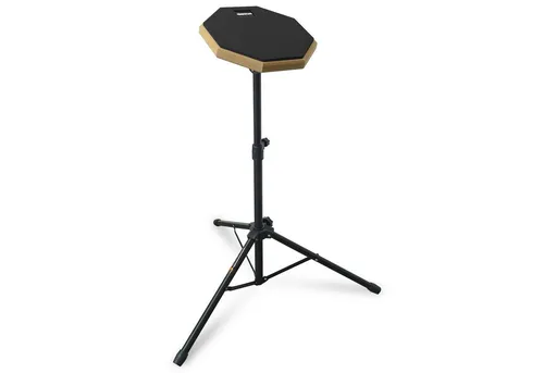 keepdrum Übungspad DP-BK8 mit Ständer - Das keepdrum Übungspad DP-BK8 in Schwarz bietet ein realistisches Spielgefühl mit gummierter Schlagfläche. Ideal für Technik- und Geschwindigkeitsübungen. Mit Stativmontage und praktischer Schaumstoffunterlage für vielseitigen Einsatz.