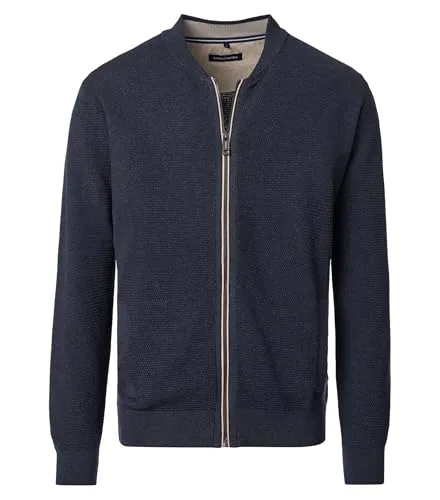 CASAMODA Strickjacke 454479100 blau M - Herren-Strickjacke aus 100 % Baumwolle in aqua bis petrol, ideal für modische Akzente und angenehmen Tragekomfort.