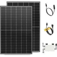 Balkonkraftwerk 890W - Steckerfertiges 800W Solaranlage Komplettset, kinderleichte Installation und maximale Ersparnis bei der Stromrechnung