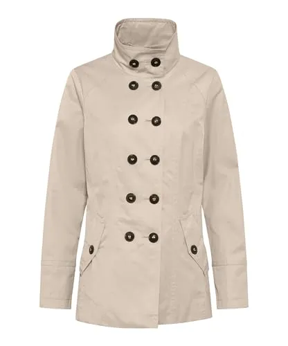 Fuchs Schmitt Style Cityjacke York kitt in Größe 38 - Elegante Cityjacke mit taillierter Silhouette, doppelreihiger Knopfleiste und praktischen Pattentaschen. Ideal für stilvolle Auftritte in der Stadt.