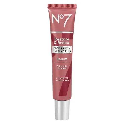 No7 Restore & Renew Gesicht & Hals Multi Action Serum 30ml - Multifunktionales Serum für Gesicht und Hals, fördert ein strafferes Hautgefühl und sorgt für ein gleichmäßiges Hautbild. Ideal für die tägliche Hautpflege.