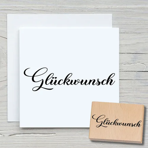 Stempel Glückwunsch - Motivstempel Holzstempel Scrapbooking Karten Geburtstag
