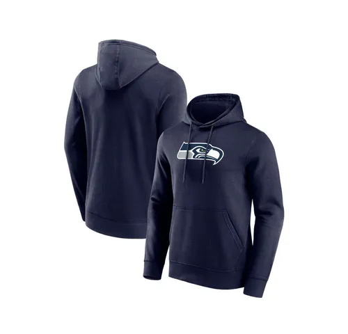 Fanatics NFL Seattle Seahawks Hoody in Navy - Stylischer Hoodie mit großem Seahawks-Logo, ideal für Fans. Aus 80% Baumwolle und 20% Polyester, mit Kapuze und Kängurutasche für zusätzlichen Komfort.