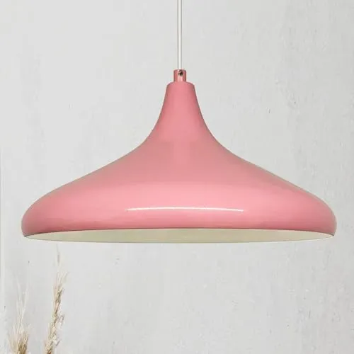 bamyum Champion Hängelampe Kinderzimmer Rosa, Vintage Pendelleuchte - Lampen für das Kinderzimmer in Rosa, Ø35 cm, aus Metall, mit E27 Fassung. Ideal für kreative Lichtgestaltungen in Wohnräumen, einfach zu installieren und vielseitig einsetzbar.