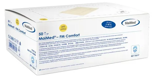 MaiMed FM Comfort OP-Maske mit Gummiband gelb