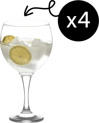 LAV Gläser-Set Misket, 4er-Set, 645ml - Gläser-Sets, hochwertiges, spülmaschinengeeignetes Glas für Wein und Cocktails, elegantes Design und vielseitige Nutzung.
