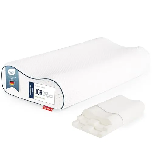 Blumtal Orthopädisches Nackenstützkissen - ergonomisches Memory Foam Kissen, höhenverstellbar und ideal für alle Schlafpositionen, Anti-Schnarch-Funktion